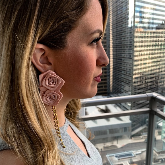 Rose Drop Earrings - Picture 2 of 2